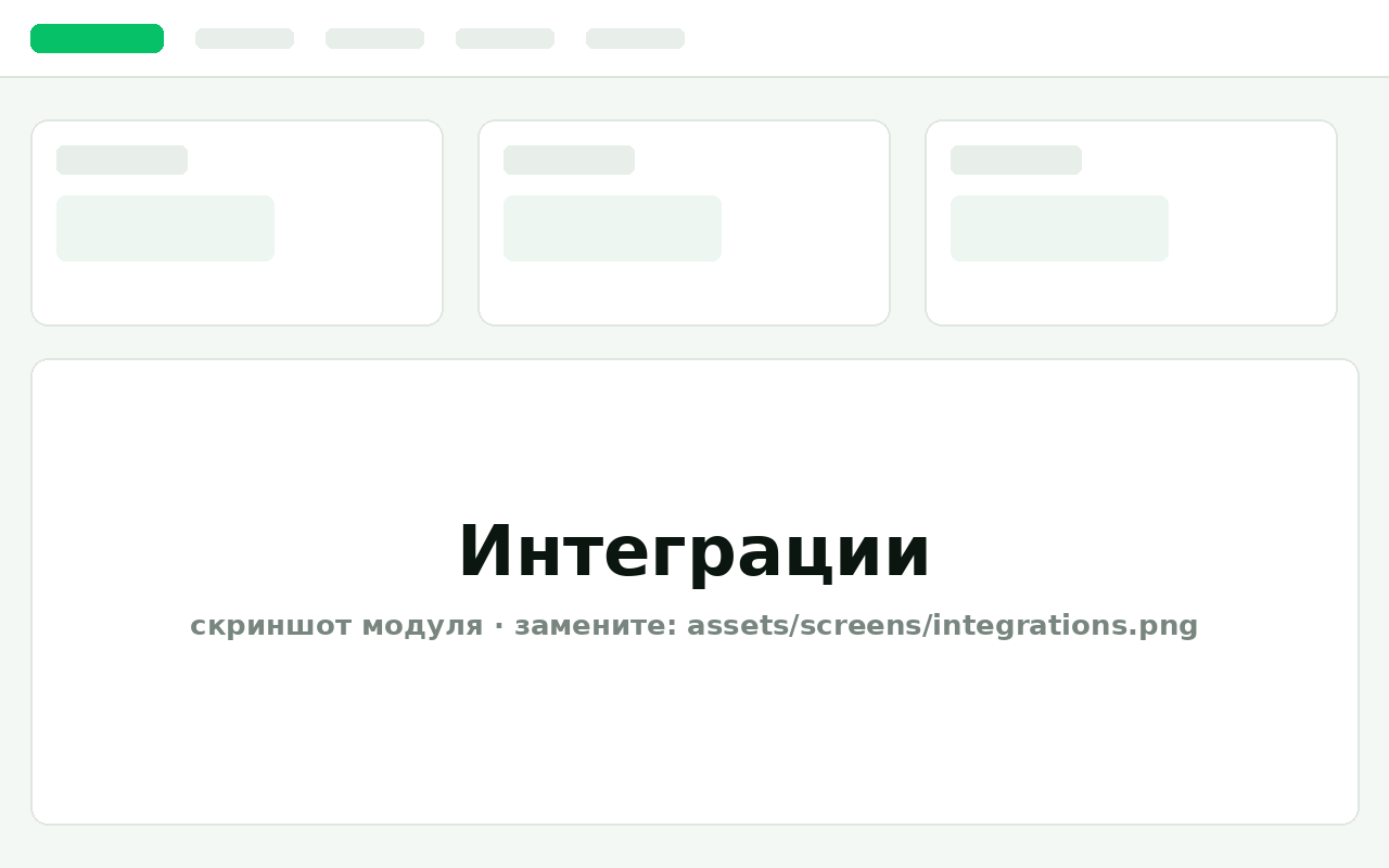 Интеграции